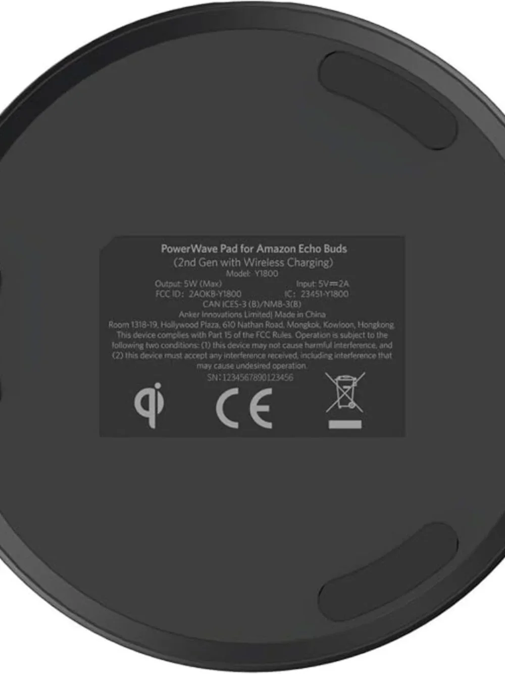 Anker Made for Amazon PowerWave 5W Wireless Charging Pad for Amazon Echo Buds